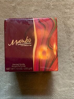 Liz Claiborne Mambo Scented Candle - Red and Orange Swirl Box